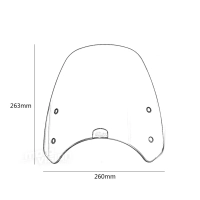 Bulle fumée clair type origine ducati scrambler classic