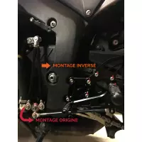 Commande reculée kalyosa pour kawasaki zx10 2008-2010