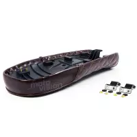 Selle brune café racer cuir universelle