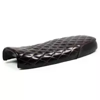 Selle brune café racer cuir universelle