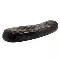 Selle brune café racer cuir universelle