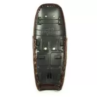Selle brune café racer cuir universelle