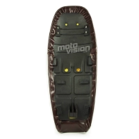 Selle brune café racer cuir universelle 65cm