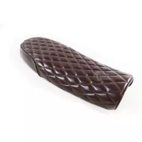 Selle brune café racer cuir universelle