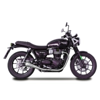 Echappement spark triumph street twin 2016-2019 modèle 60's / inox
