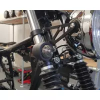 Paire de clignotants avant cafe racer noire