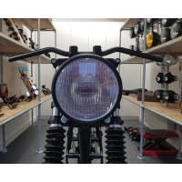 Phare avant universel 17cm noir ou chrome mat