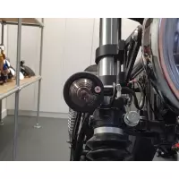 Paire de clignotants avant cafe racer noire