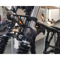 Paire de clignotants avant cafe racer noire