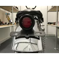 Feu arrière aluminium noir mat avec support de plaque