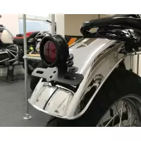Feu arrière aluminium noir mat avec support de plaque