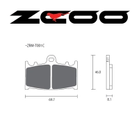 Plaquette de frein type "vitesse" zcoo zrm-t001ex