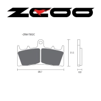 Plaquette de frein type "vitesse" zcoo zrm-t002ex