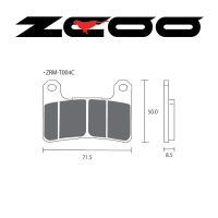 Plaquette de frein type "endurance" zcoo zrm-t004ex-c