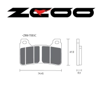 Plaquette de frein type "endurance" zcoo zrm-t005ex-c