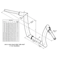 Road glide "killer bull" 2" fat guidon embrayage hydraulique 10"
