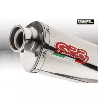 Pot gpr tri-ovale inox - homologué  - triumph daytona 955 2003/05 monobras(passage haut)