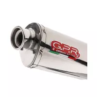 Pot gpr tri-ovale inox - homologué  - triumph 955 speed triple  1998/01(passage haut)