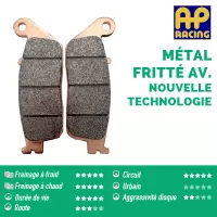 Jeu de plaquettes ap racing route racing métal fritté nouvelle technologie avant