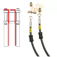 Kit complet racing durite de frein aviation hel ducati st2 ( 1997 - 2002 )