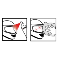 Nettoyant visière effet déperlant visor rainoff 100ml ipone