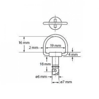 Vis dzus diamètre 6 longueur 16 mm