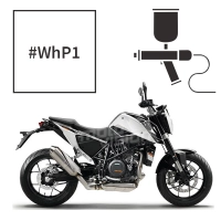 Peinture ktm crystal white pearl ktm duke 690 2008-2015