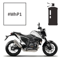 Peinture en spray crystal white pearl ktm duke 690 2008-2015