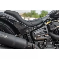 2018-2025 m8 softail couvercles latéraux « avenger » pour amortisseur avec bouton de réglage de la précharge