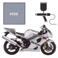 Peinture suzuki sonic silver 1000 gsx-r 2001/2003