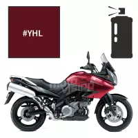 Peinture tricouche en spray suzuki candy bordeaux/sonoma red 1000 v-strom 2006