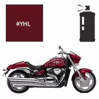 Peinture tricouche en spray suzuki candy bordeaux/sonoma red intruder m1500 2009-2010