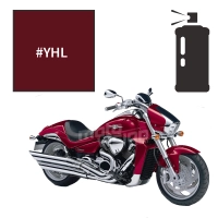 Peinture tricouche en spray suzuki candy bordeaux/sonoma red intruder m1800r 2007