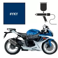 Peinture tricouche suzuki pearl vigour blue (candy) 600 gsx-r 2016 30th anniversary ed.