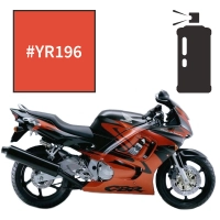 Peinture tricouche en spray honda candy blaze orange cbr600f