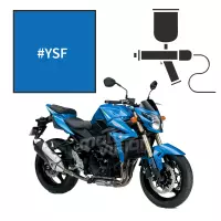 Peinture suzuki metallic triton blue 750 gsr 2012/2014/2016