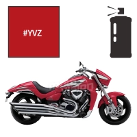 Peinture tricouche en spray suzuki pearl mira red intruder m1800r 2013