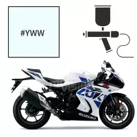 Peinture tricouche  suzuki pearl glacier white 1000 gsx-r 2013-2018