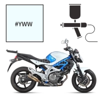 Peinture tricouche  suzuki pearl glacier white  650 sfv 2013-2016