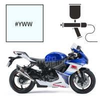 Peinture tricouche  suzuki pearl glacier white 750 gsx-r 2016 30th anniversary ed.