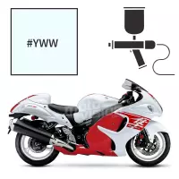 Peinture tricouche  suzuki pearl glacier white 1300 gsx-r hayabusa 2013-2018