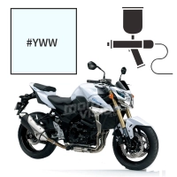 Peinture tricouche  suzuki pearl glacier white 750 gsr 2011-2014/2016