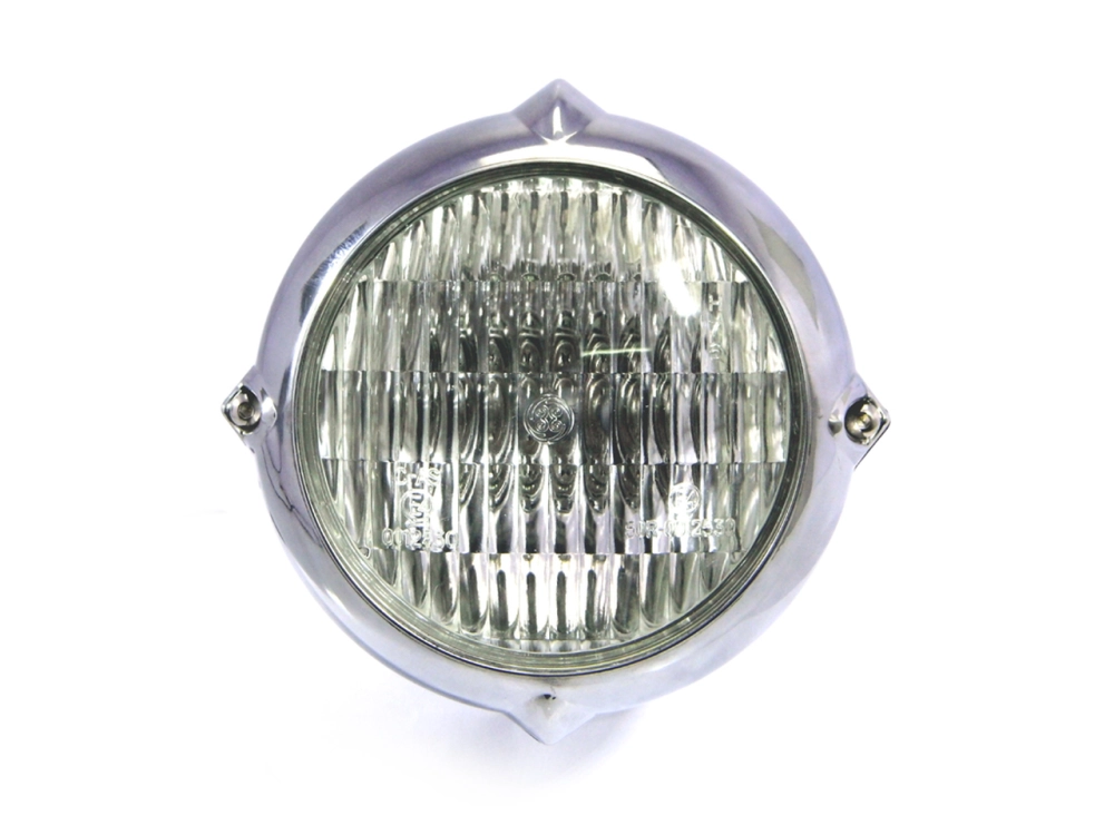 Phare avant universel en aluminium noir mat 14cm