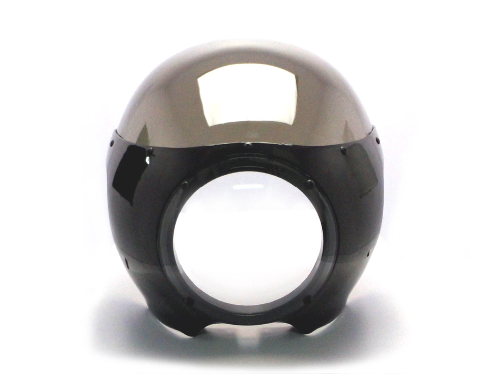 Carénage de phare avant noir avec bulle fumée pour harley touring softail sportster