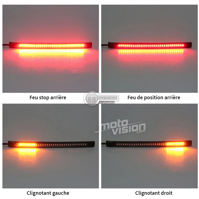 Boucle acier à souder avec insert led pour cadre de selle cafe racer 20,5cm l.27