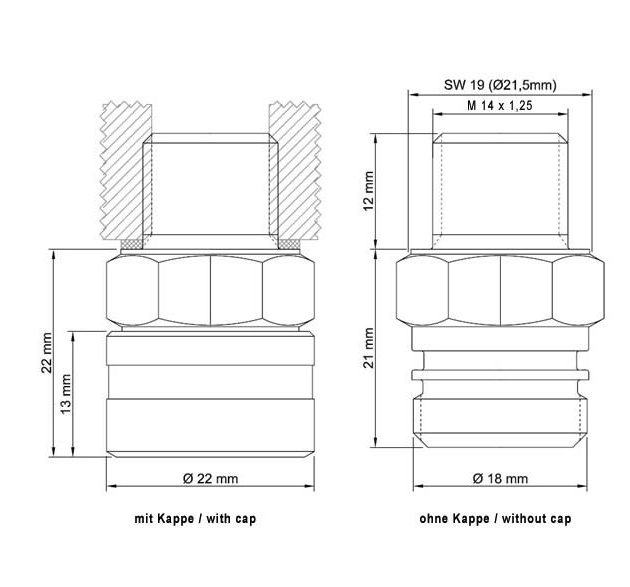 Soupape de vidange stahlbus® m12 x 1,25