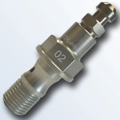 Vis creuse stahlbus m10x1,0x19  avec soupape de purge en aluminium