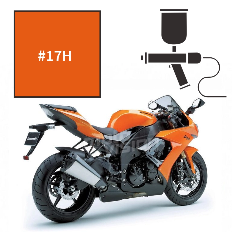 Motorcycle paint Kawasaki Pearl Wildfire Orange ZX10R 2008 | Moto