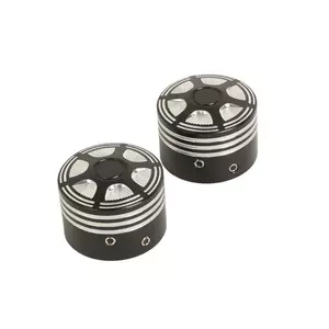 Cache sur boulon essieu avant harley davidson softail road king glisse filt