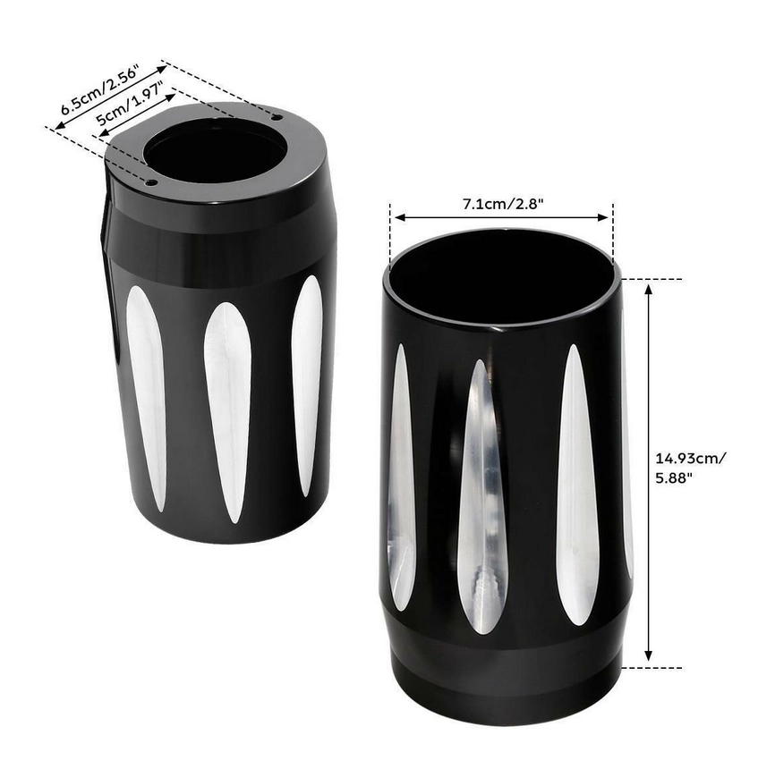 Caches tube de fourche bas en aluminium cnc harley davidson twim cam 1999-2017